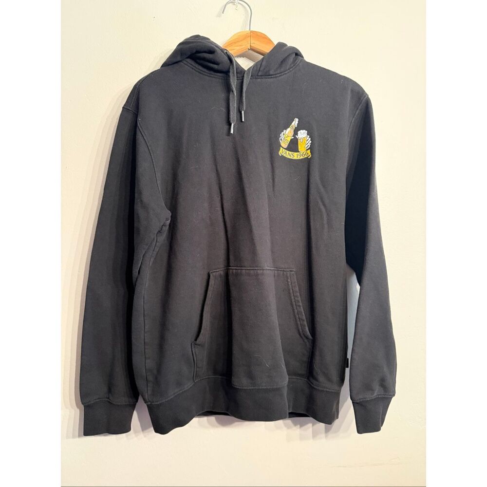 Vans Black Freezing Cold Graphic Fleece Pullover‎ Hoodie Sweatshirt Size Small